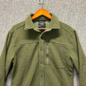 Sitka Gear Snowcrest Shirt Jacket Mens Medium Olive Green Snap Front Fleece